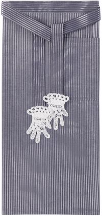 Gohar World Navy Lace Hands Apron