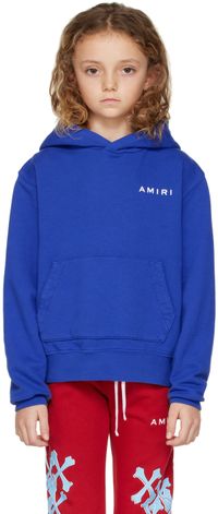 Amiri Enfant | Pull à capuche bleu à logo
