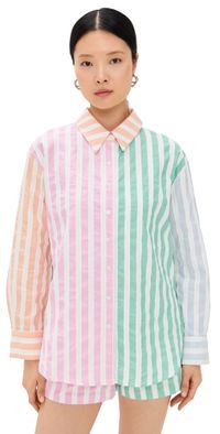 English Factory Colorblock Stripe Shirt Multi XS
