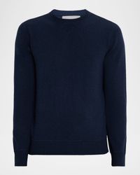 Men's Cashmere Double-Knit Crewneck Sweater
