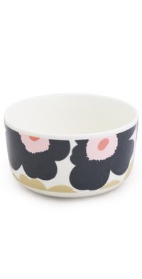 Marimekko Oiva Unikko Bowl Off White/Pink/Sand/Charcoal One Size