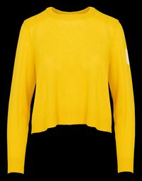 Ba&sh - Pull droit col rond en cachemire - Taille 3 - Jaune
