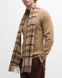 Men's Plaid Cashmere Scarf