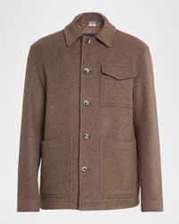 Men's Field Jacket in Soft Recycled Wool