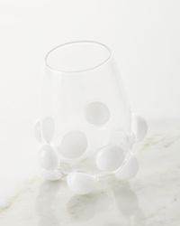 Bubble Wine Glass, White