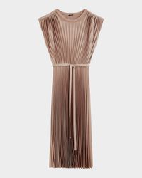 Volta Sleeveless Plisse Midi Dress
