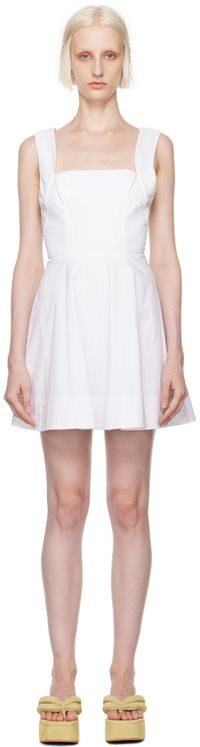 Staud White Teresa Minidress