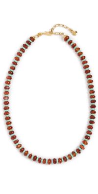 MAYAMAR Agate Beaded Stone Necklace Red One Size