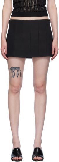 KHAITE Black 'The Meelar' Miniskirt