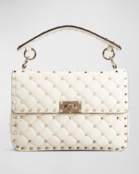 Rockstud Spike Medium Quilted Top-Handle Bag