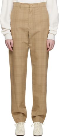 LEMAIRE Brown Loose Suit Trousers