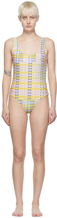 Stine Goya SSENSE Exclusive Yellow Angela One-Piece Swimsuit