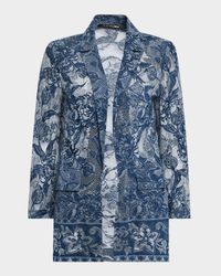 Nathalie Open-Front Floral Lace Jacket
