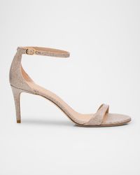 Nudist II Metallic Ankle-Strap Sandals