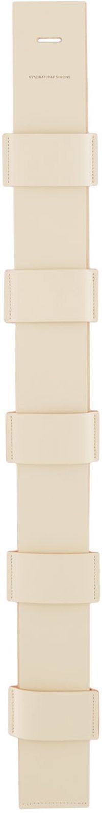 Kvadrat/Raf Simons Off-White Leather Magazine Strap
