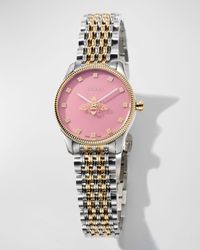 29mm Pink Dial Two-Tone Steel Bracelet Watch