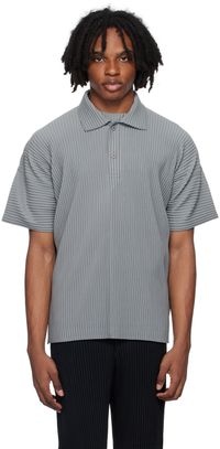 Homme Plissé Issey Miyake Polo Monthly Color May gris