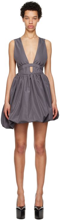 Kika Vargas SSENSE Exclusive Gray Hilma Minidress