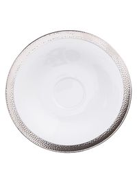 Silversmith Platinum-Trim Porcelain Saucer