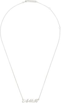 AMBUSH Silver Amb' Initial Necklace