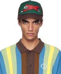 ICECREAM Green & Brown Running Dog Trucker Cap