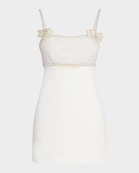 Embellished Bow Mini Dress