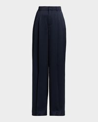 Marne Wide-Leg Satin Pants