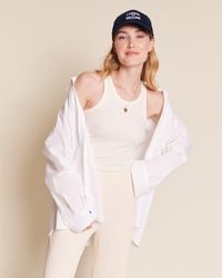 Emoi Emoi - Le débardeur debra en lyocell côtelé - Taille XL - Blanc