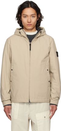 Stone Island Beige Soft Shell-R E.Dye Jacket