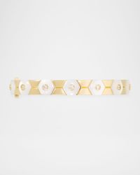 18K Yellow Gold Baia Sommersa Mother-of-Pearl and Diamond Bangle