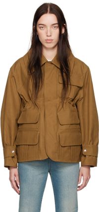 Victoria Beckham Tan Patch Pocket Utility Jacket