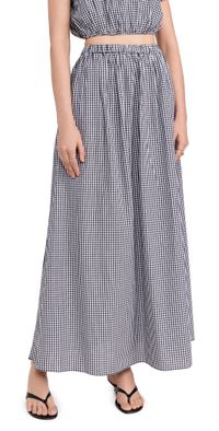 Playa Lucila Maxi Skirt Black Gingham M