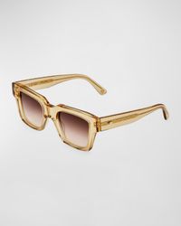Mahi Beige Acetate Square Sunglasses