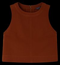 Soeur - Top col rond sans manches en coton - Taille 42 - Marron