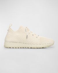 Veles Cotton Knit Pearly Stud Sneakers