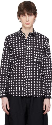 Black Comme des Garçons Black & White Cotton Broad Shirt