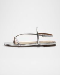 Ella Metallic Thong Slingback Sandals