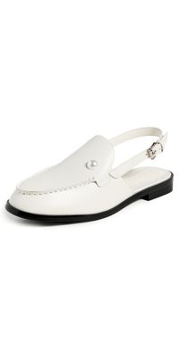 Black Suede Studio Haven Flats coconut leather 40