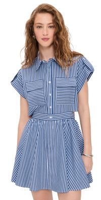 o. p.t Rowe Dress Navy Stripe S