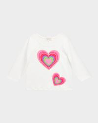 Girl's Heart Graphic 3/4-Sleeve Sweatshirt, Size 2-10