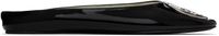 Tory Burch SSENSE Exclusive Black Reva Backless Ballerina Flats