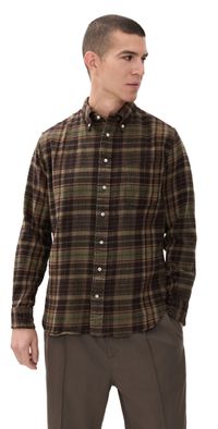 Gitman Vintage Brushed Winter Madras Shirt Brown/Olive L