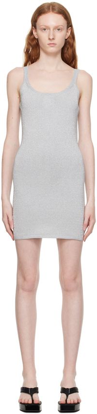 alexanderwang.t Robe débardeur courte argentée