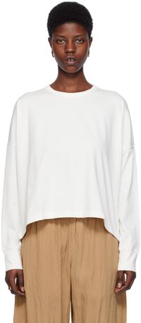 Studio Nicholson White Loop Long Sleeve T-Shirt