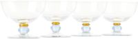 Akua Objects Blue & Orange Noam Champagne Glasses, 4 pcs