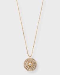 18k Gold Mosaic Diamond Pendant Necklace (Large)