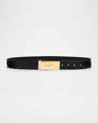 Label Belt in Box Leather