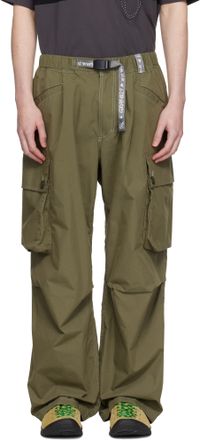 and wander Khaki Gramicci Edition Military Wide Cargo Pants