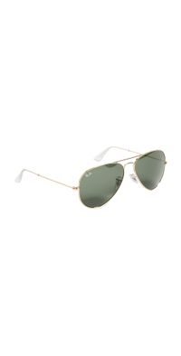 Ray-Ban RB3025 Original Aviator Sunglasses Gold/Green One Size