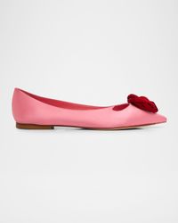 Rose Vivier Satin Ballerina Flats